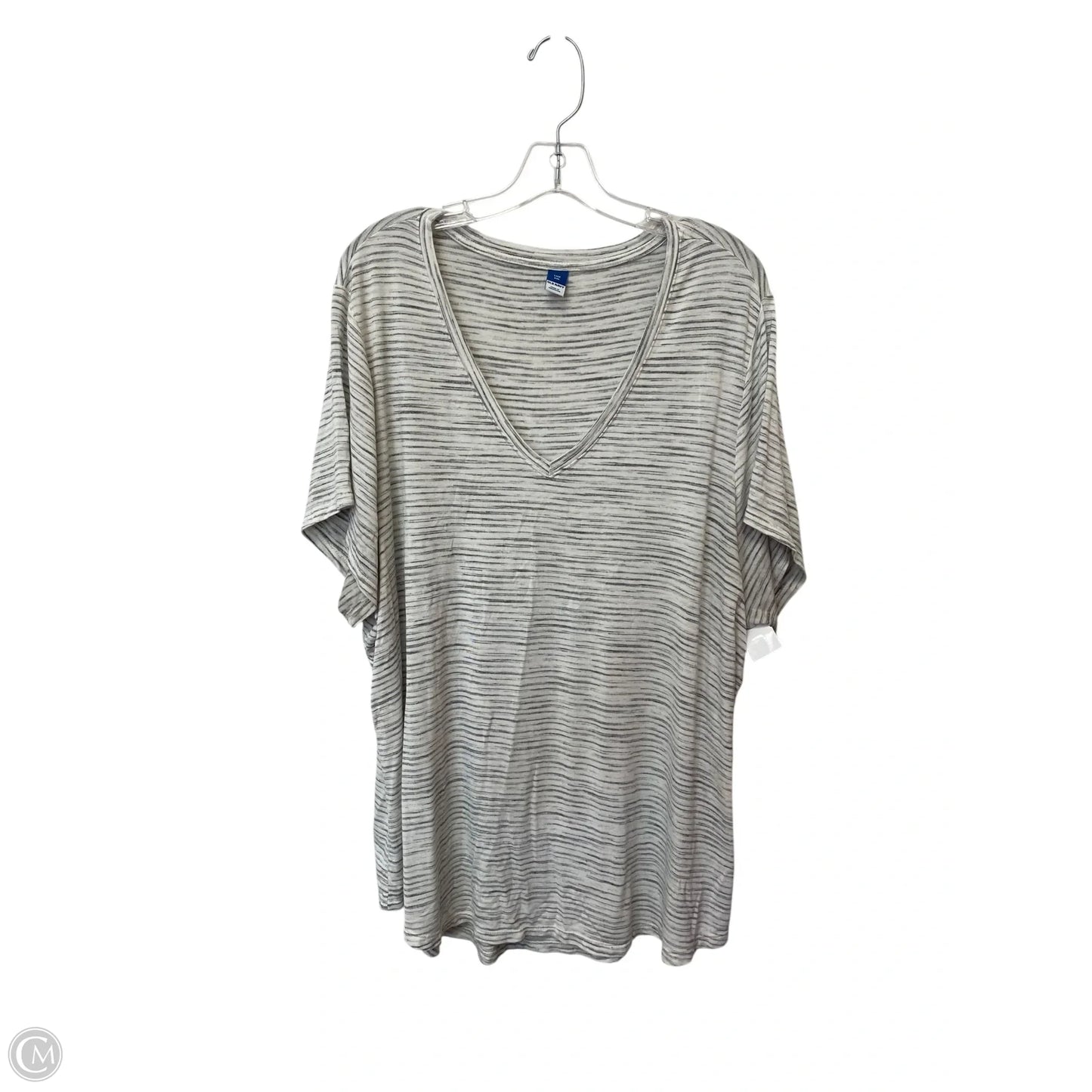 Top Short Sleeve Basic By Old Navy In Striped Pattern, Size: Xxl