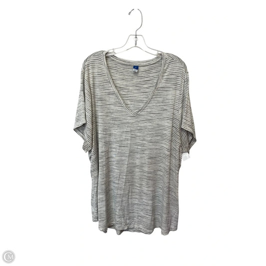Top Short Sleeve Basic By Old Navy In Striped Pattern, Size: Xxl