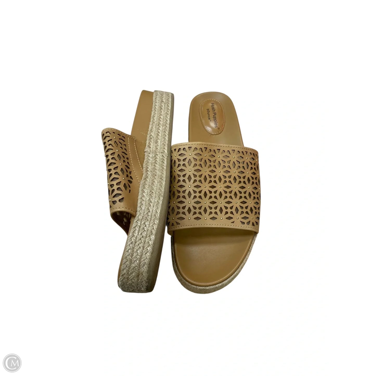 Sandals Flats By Hush Puppies In Tortoise Shell Print, Size: 8.5