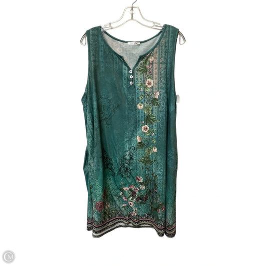 Dress Casual Short By Cmf In Green, Size: 2x