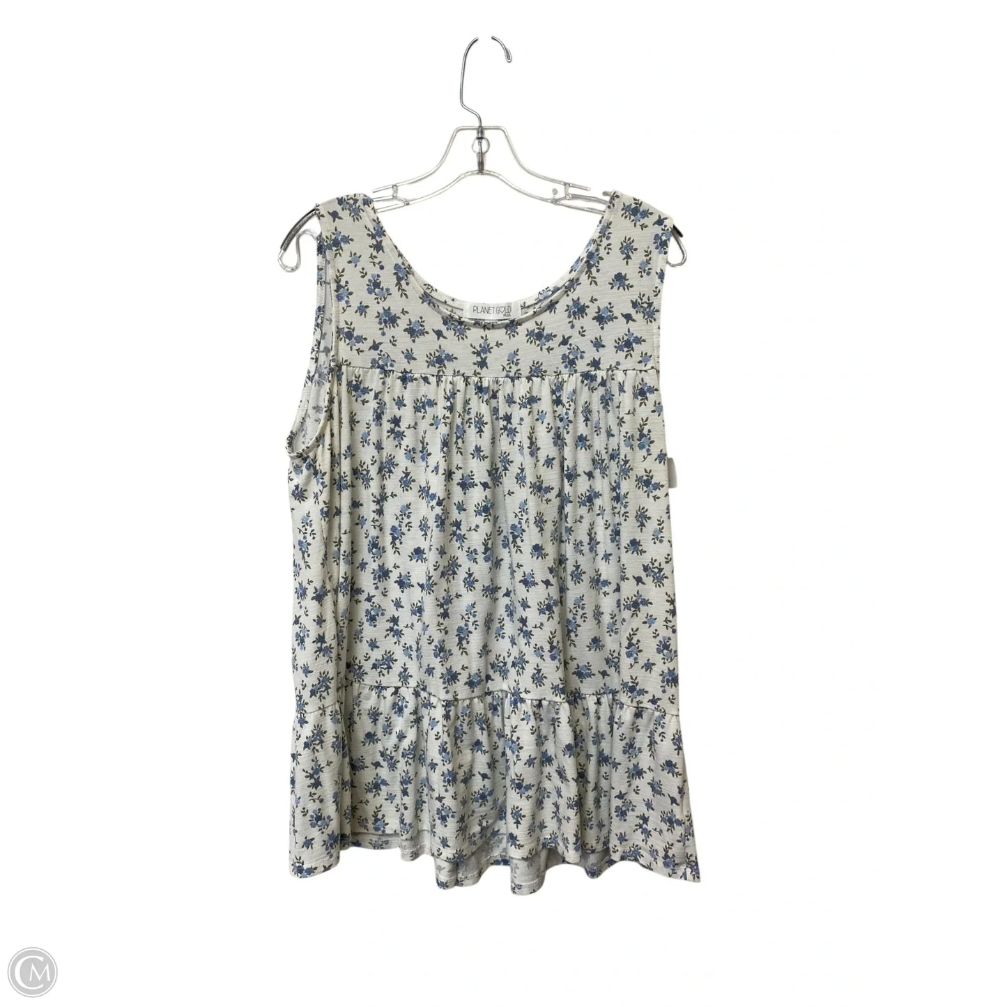 Top Sleeveless By Cmf In Floral Print, Size: 2x