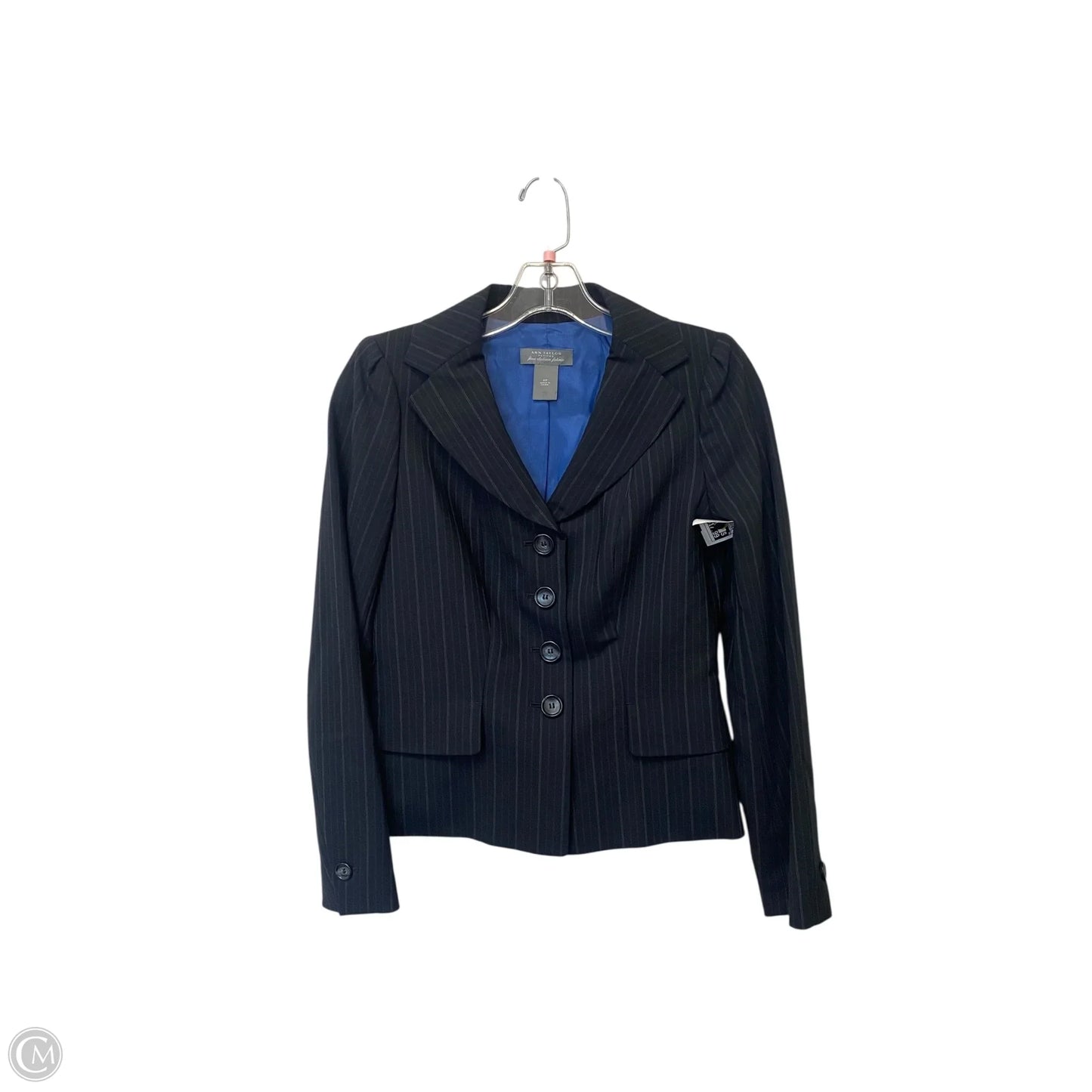 Blazer By Ann Taylor In Striped Pattern, Size: 0p