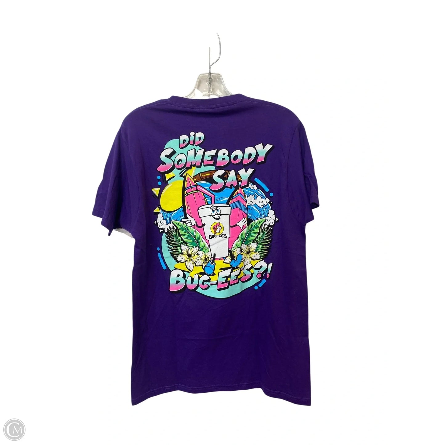 Top Short Sleeve By Cme In Purple, Size: M