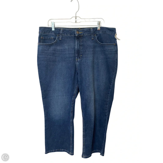 Capris By Lee In Blue Denim, Size: 18