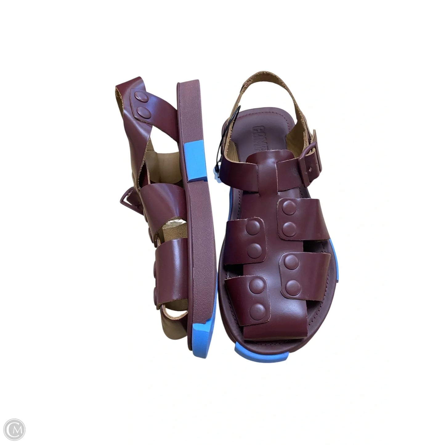 Sandals Flats By Clothes Mentor In Maroon, Size: 9