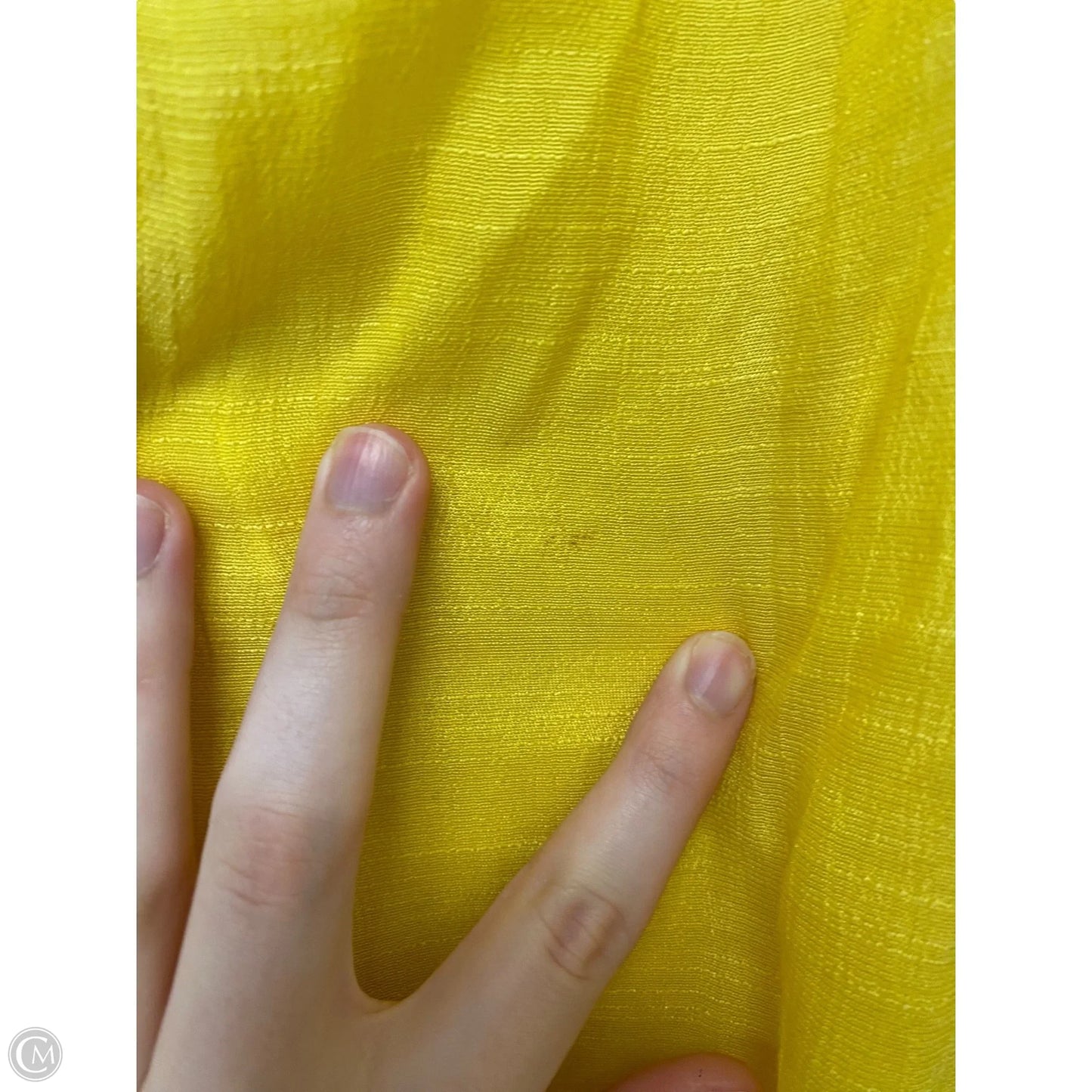 Top Short Sleeve By Ny Collection In Yellow, Size: L