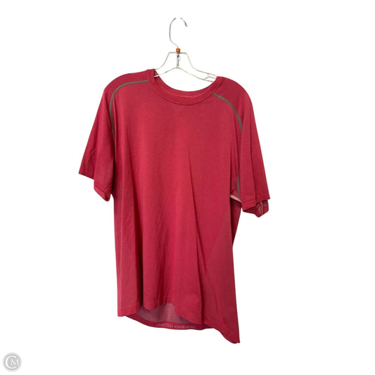 Athletic Top Short Sleeve By Lululemon In Pink, Size: Xxl
