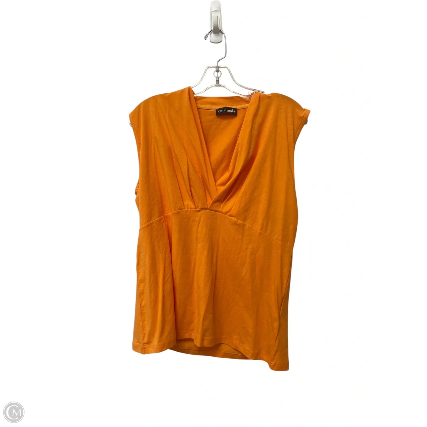 Top Sleeveless Basic By Cme In Orange, Size: L