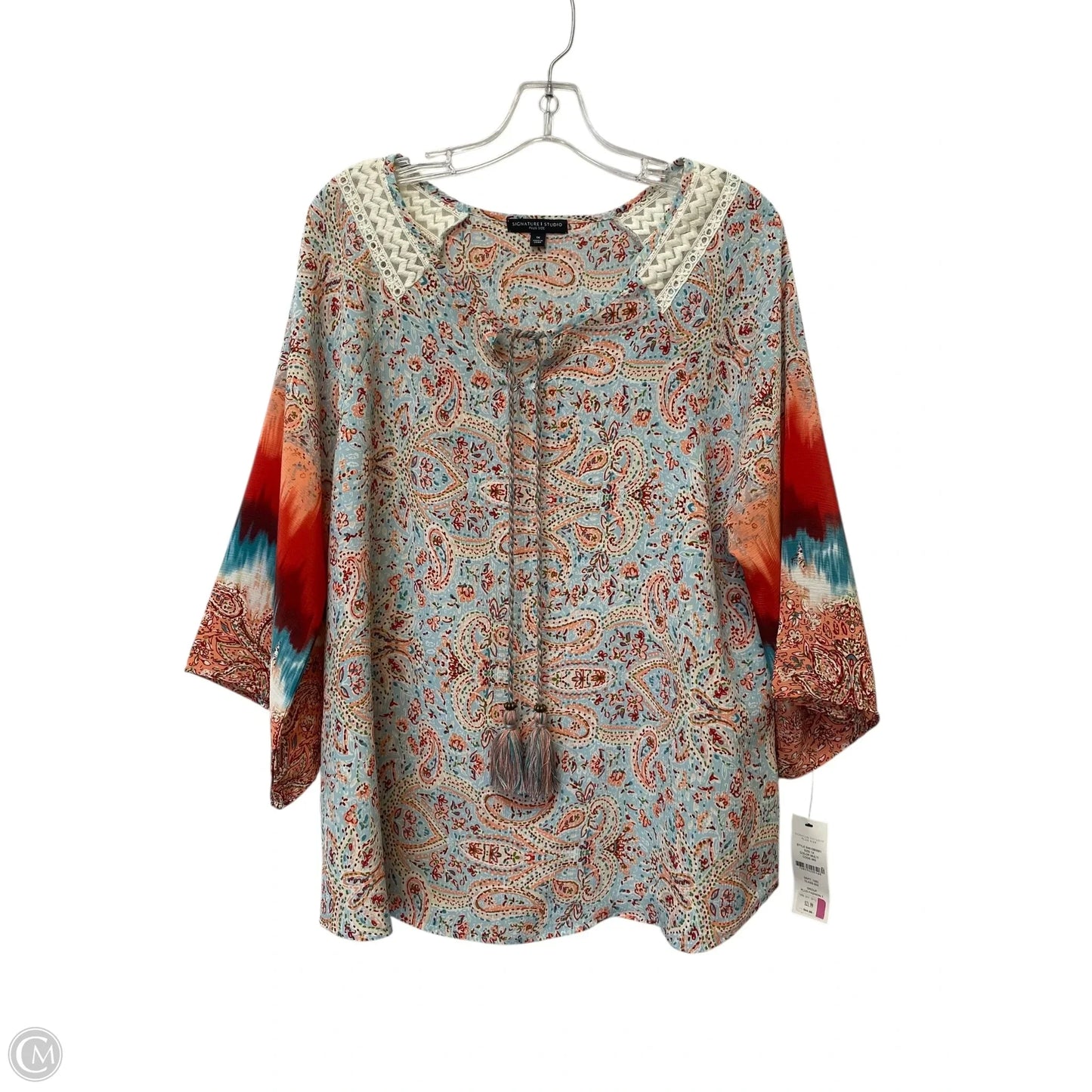 Top Long Sleeve By Cmf In Multi-colored, Size: 1x