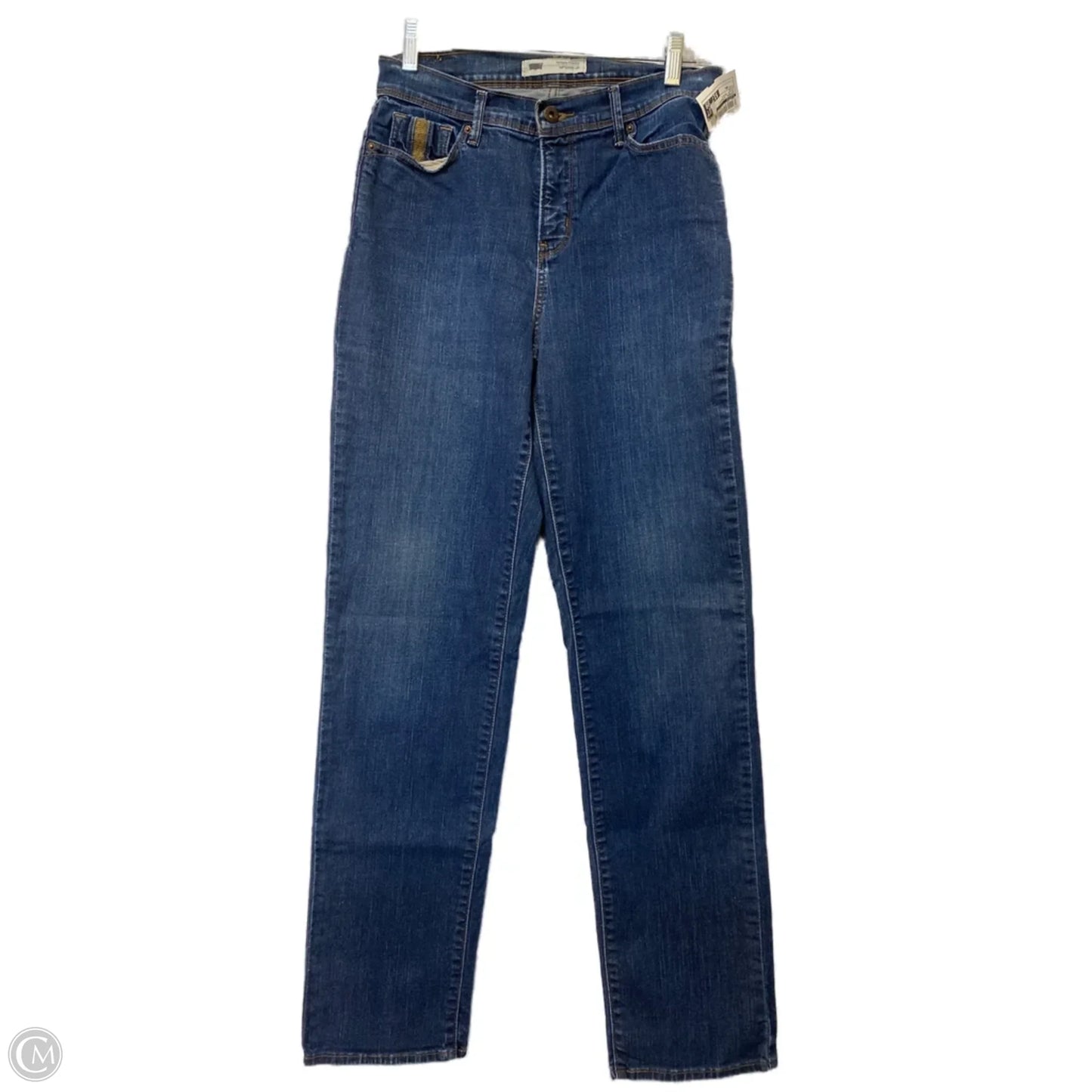 Jeans Straight By Levis In Blue Denim, Size: 8l