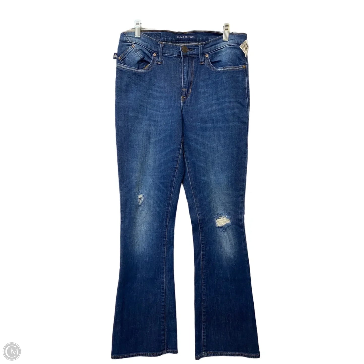 Jeans Boot Cut By Rock And Republic In Blue Denim, Size: 10