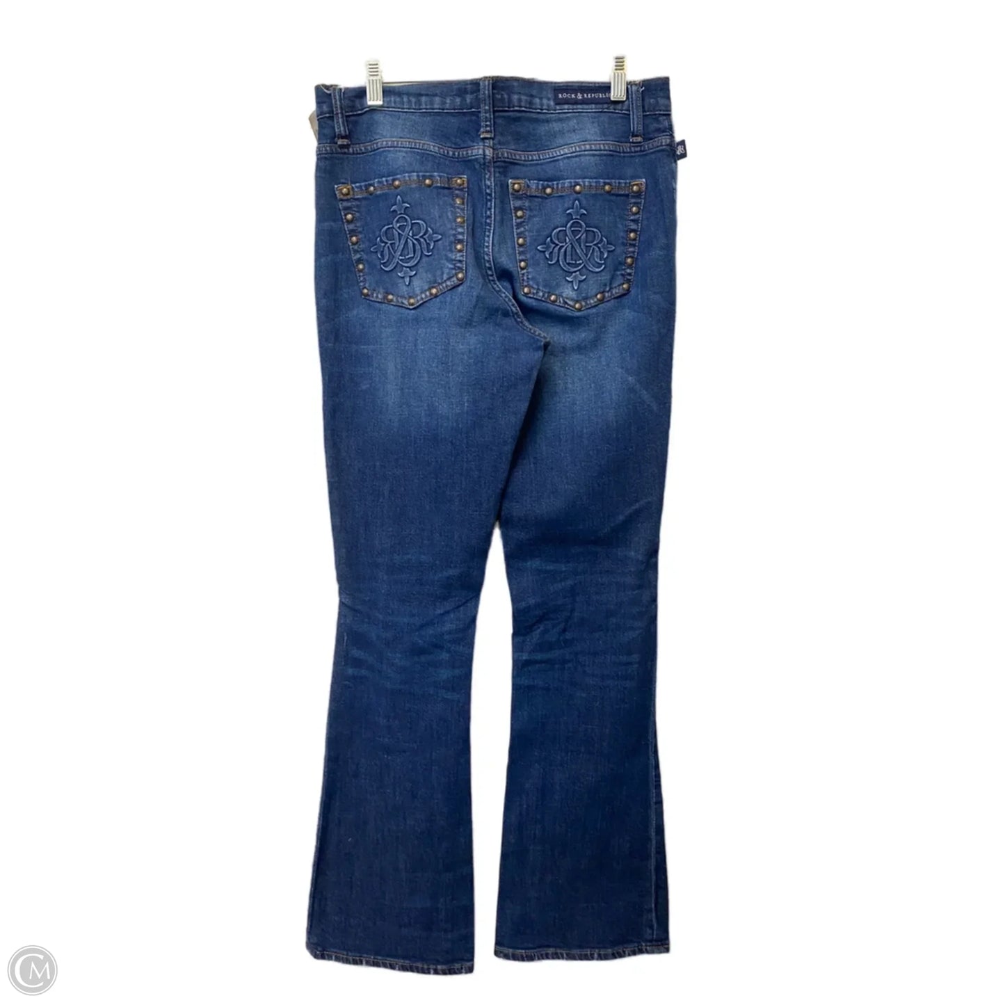 Jeans Boot Cut By Rock And Republic In Blue Denim, Size: 10