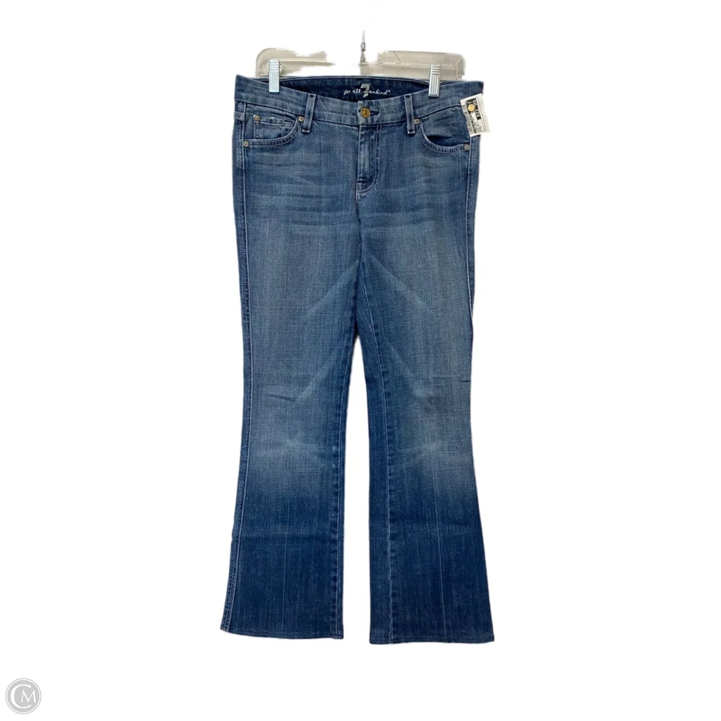 Jeans Boot Cut By 7 For All Mankind In Blue Denim, Size: 8