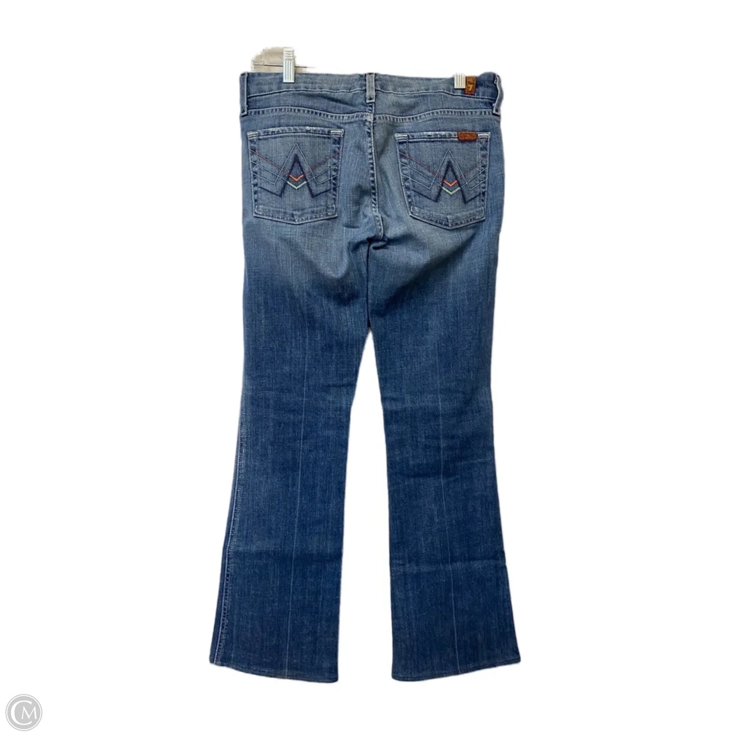Jeans Boot Cut By 7 For All Mankind In Blue Denim, Size: 8