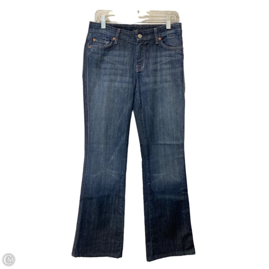 Jeans Straight By 7 For All Mankind In Blue Denim, Size: 8