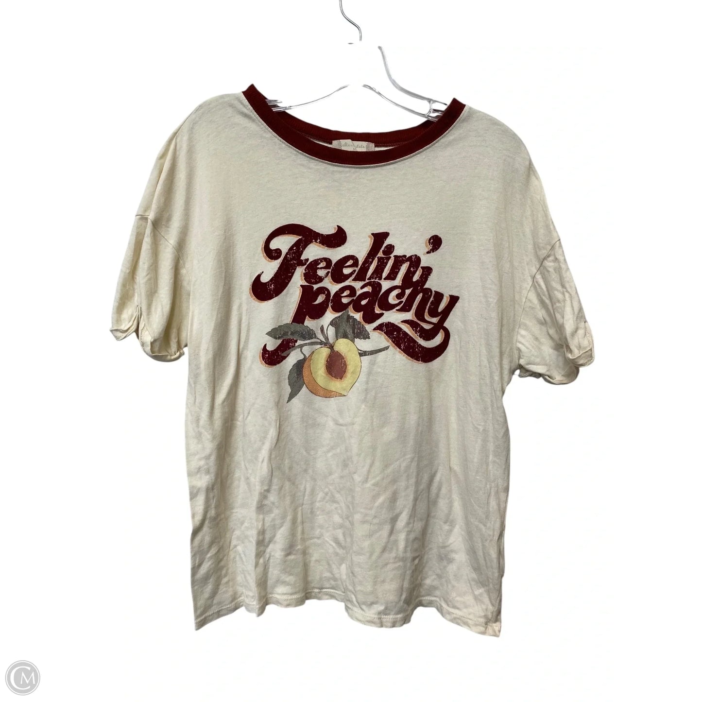 Top Short Sleeve By Altard State In Cream, Size: M