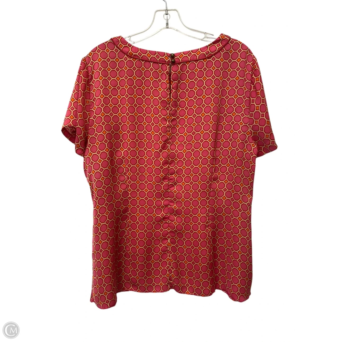 Top Short Sleeve By Banana Republic In Pink, Size: 16