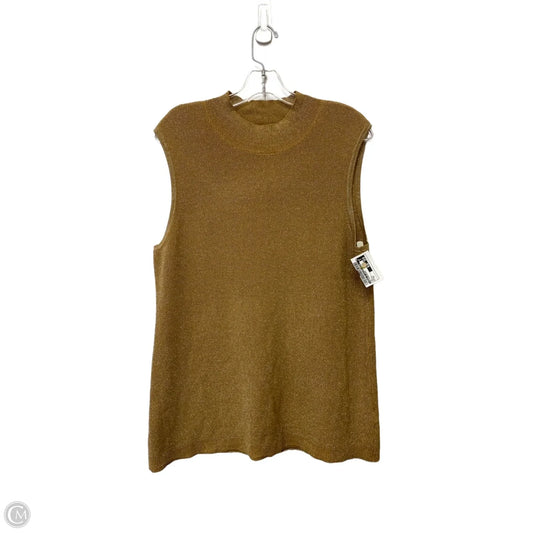 Top Sleeveless By Tahari By Arthur Levine In Gold, Size: Xl