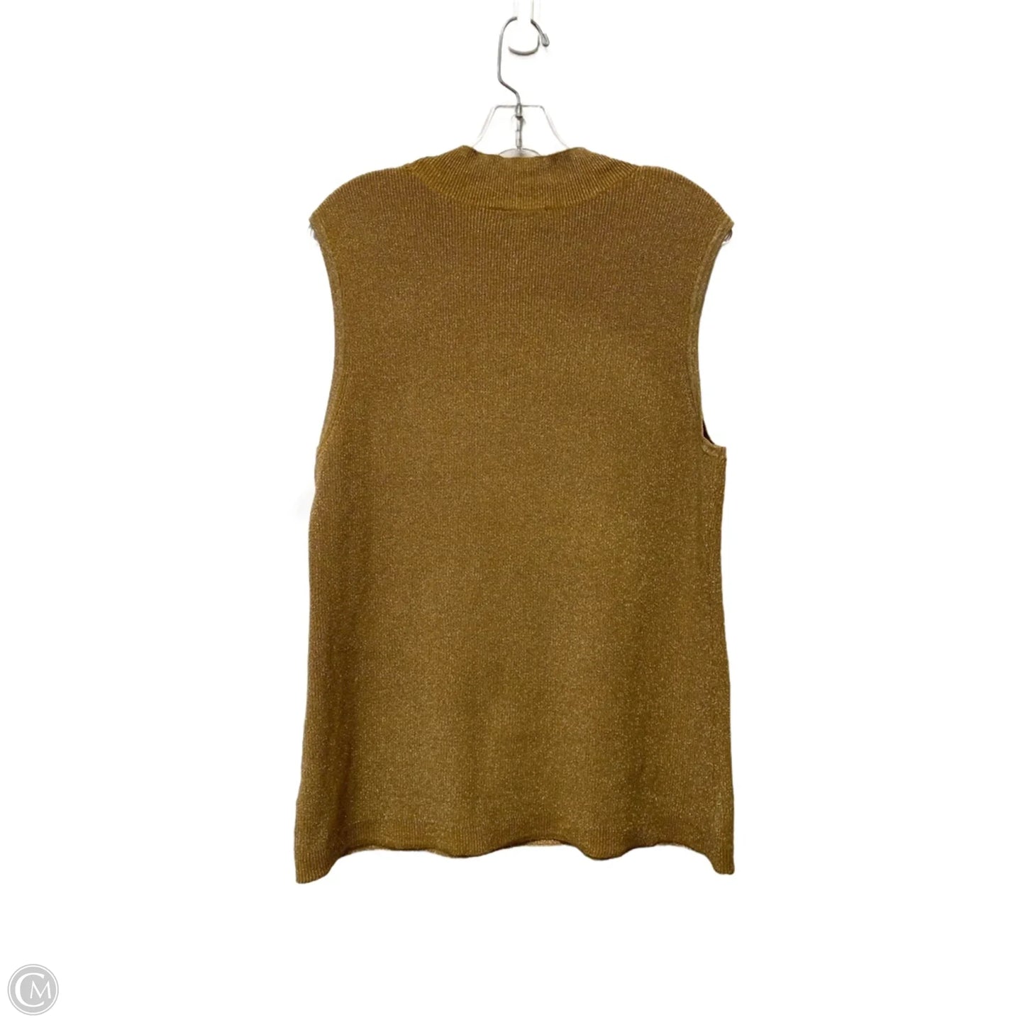 Top Sleeveless By Tahari By Arthur Levine In Gold, Size: Xl