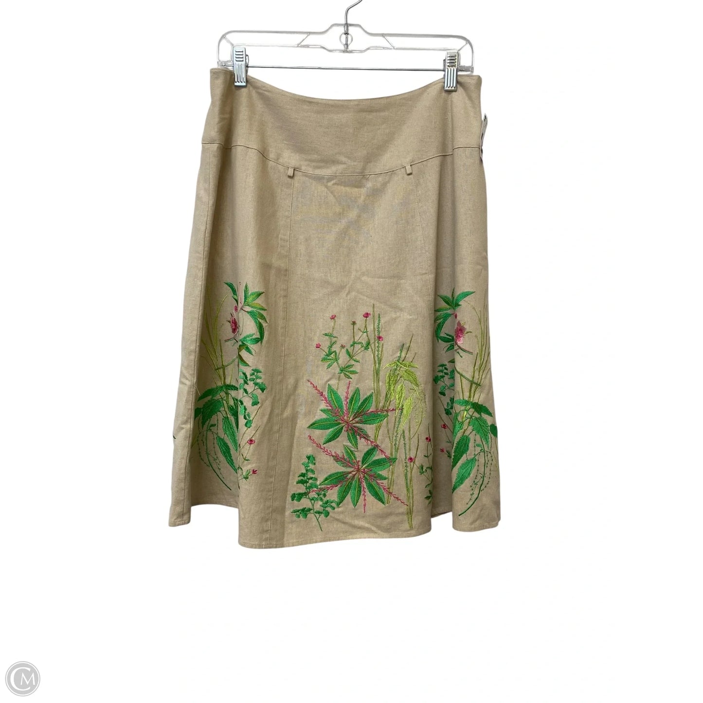 Skirt Midi By Saint Tropez In Tan, Size: 10