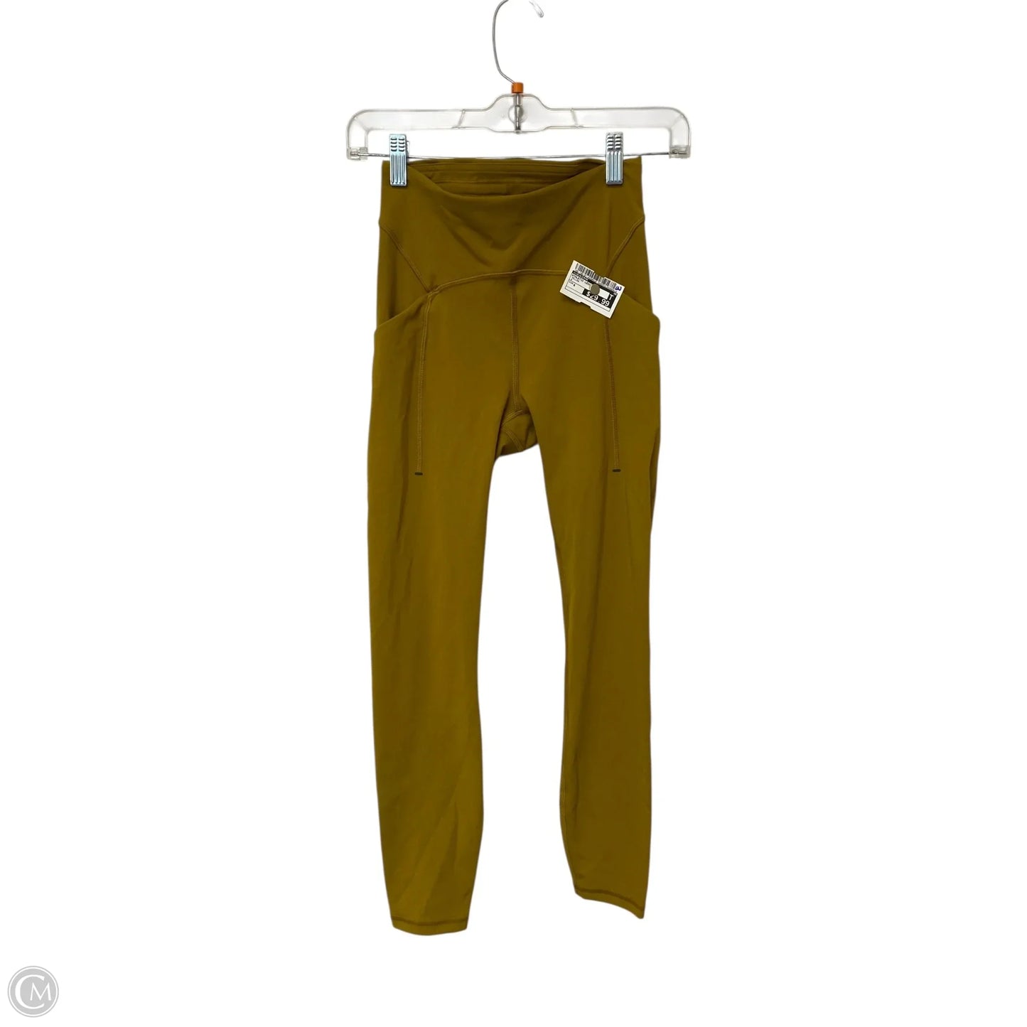 Athletic Leggings By Lululemon In Yellow, Size: 4