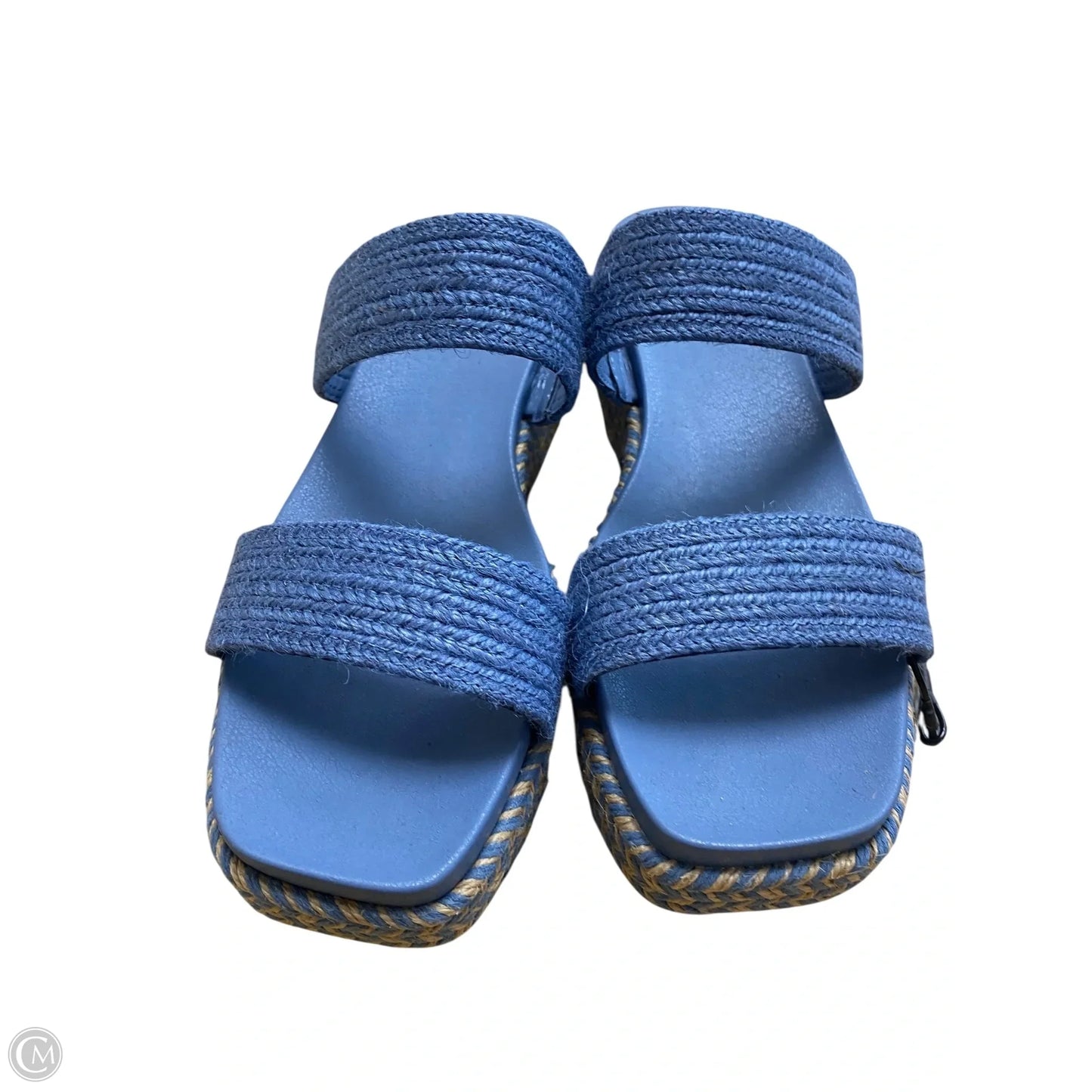 Sandals Heels Platform By Wonderly In Blue, Size: 8.5