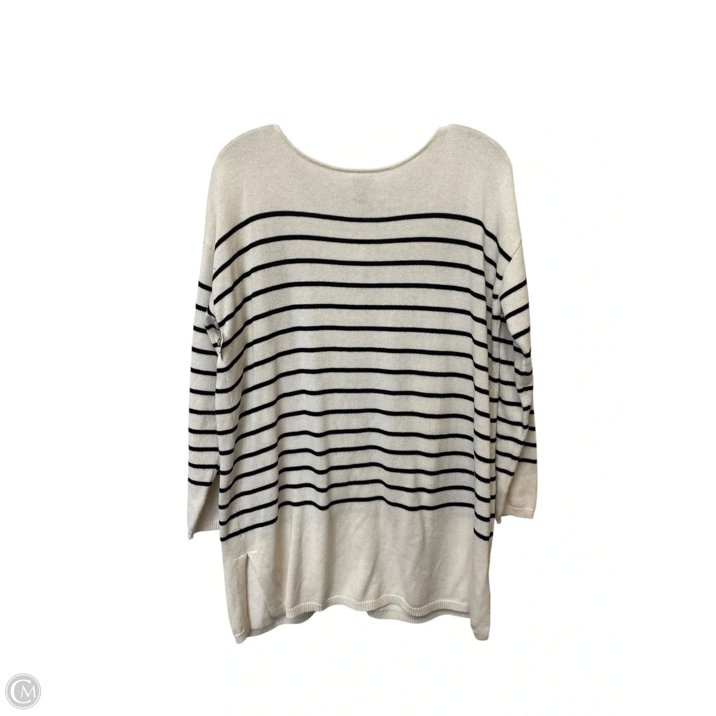 Sweater Cardigan By Cabi In Striped Pattern, Size: S