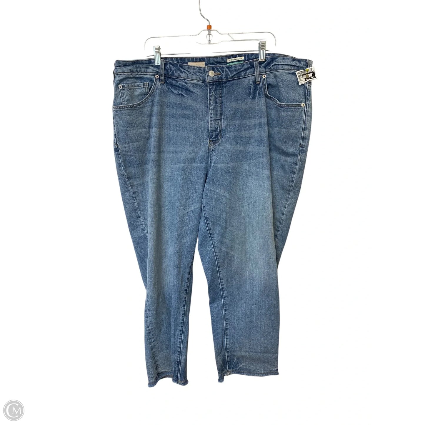 Jeans Cropped By Pilcro In Blue Denim, Size: 22