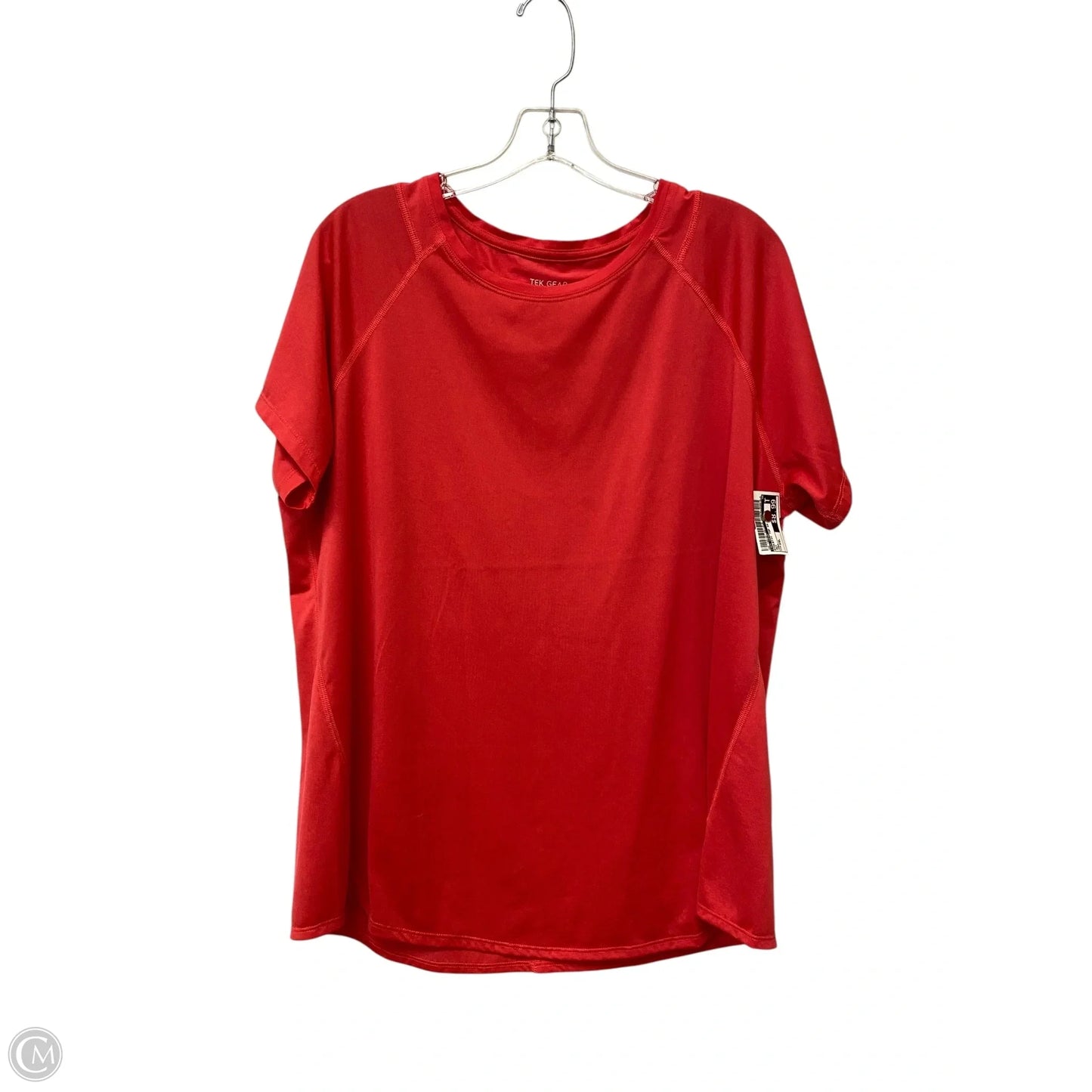 Athletic Top Short Sleeve By Tek Gear In Red, Size: Xxl