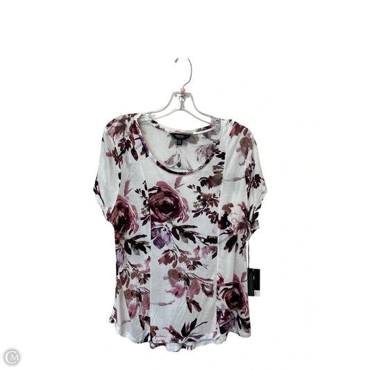 Top Short Sleeve By Simply Vera In Floral Print, Size: Xlp