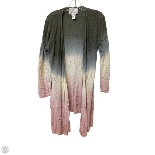Cardigan By Clothes Mentor In Tie Dye Print, Size: L