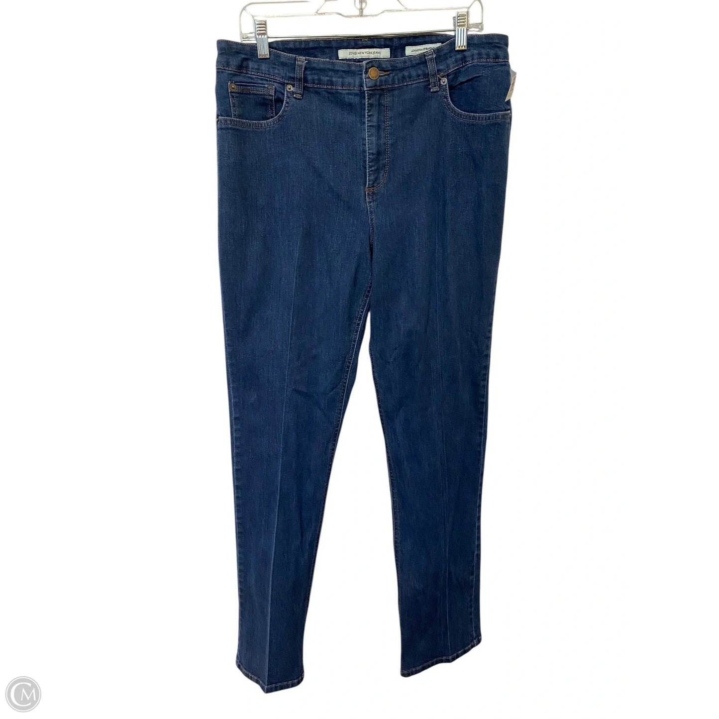 Jeans Straight By Jones New York In Blue Denim, Size: 16
