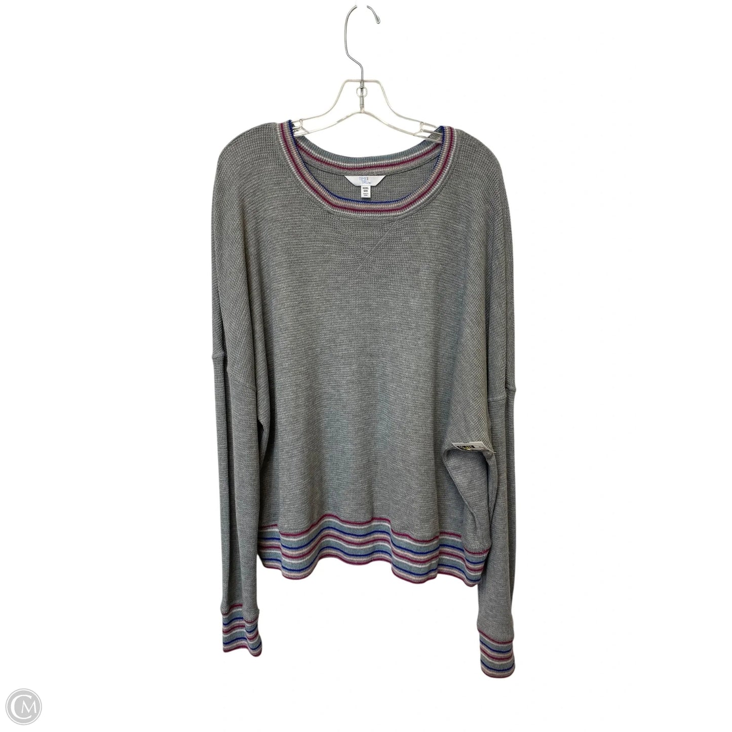 Sweater By Time And Tru In Grey, Size: 3x