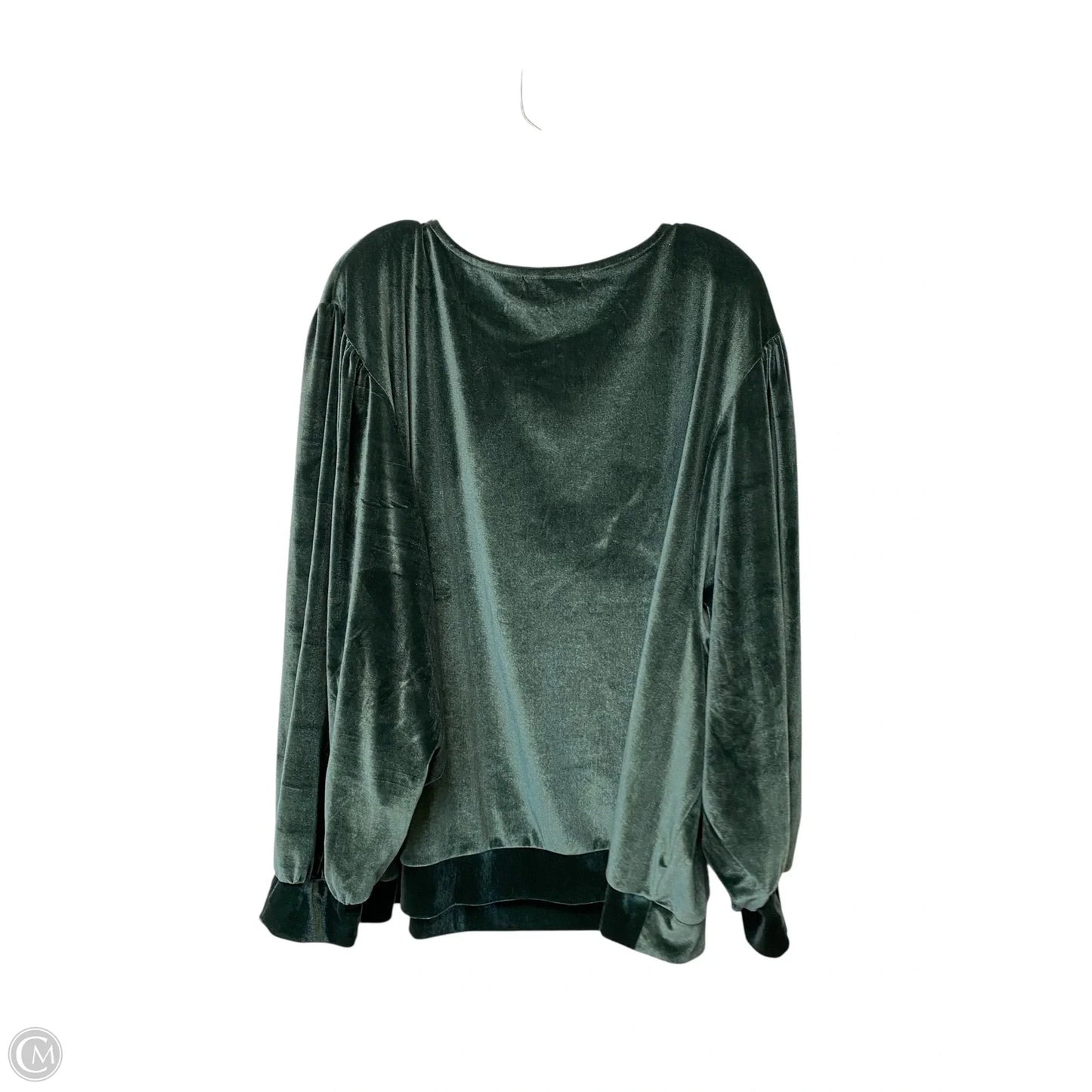 Top Long Sleeve By Ellos In Green, Size: 2x