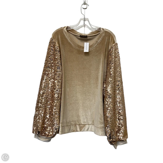 Top Long Sleeve By Lane Bryant In Tan, Size: 26
