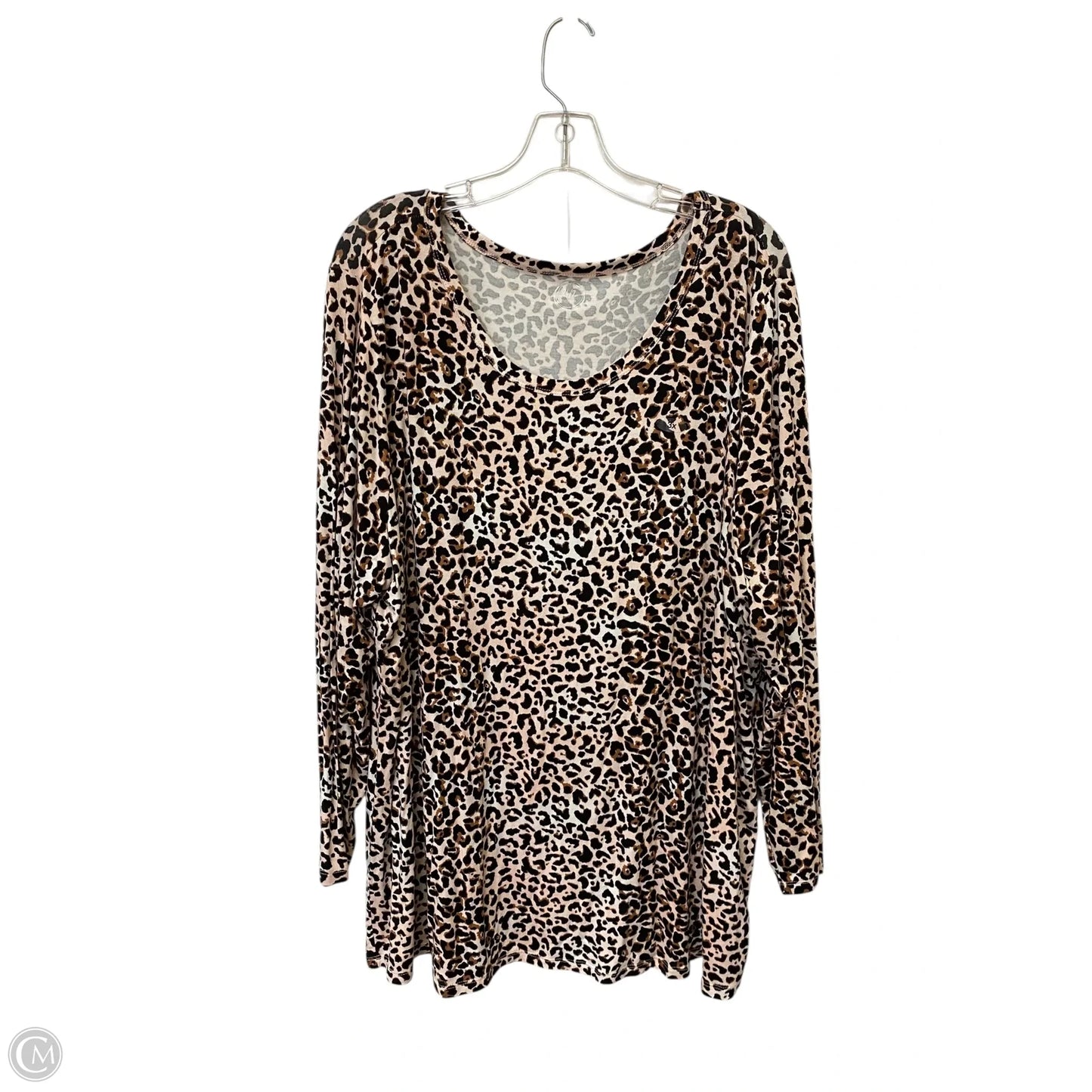 Top Long Sleeve By Maurices In Animal Print, Size: 3x