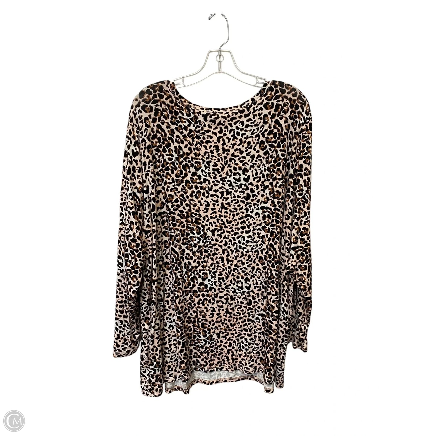 Top Long Sleeve By Maurices In Animal Print, Size: 3x