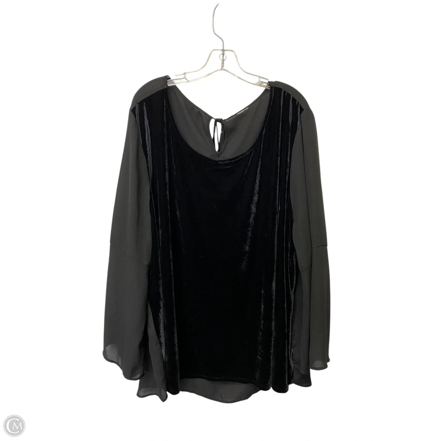 Top Long Sleeve By Cmf In Black, Size: 3x