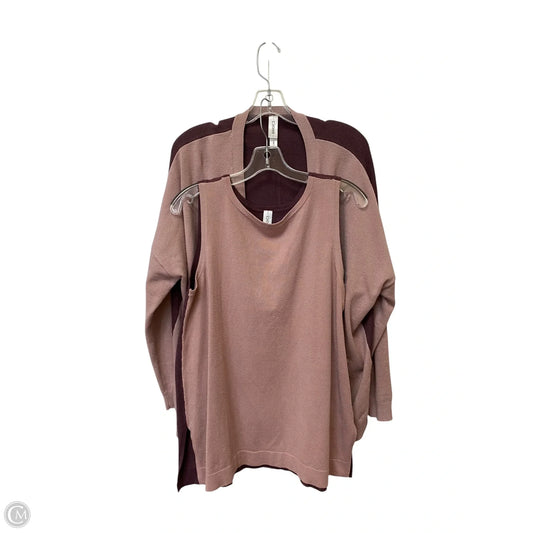 Top 2pc Long Sleeve By Clothes Mentor In Purple, Size: L