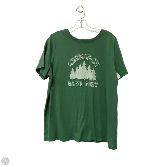 Top Short Sleeve Basic By Sonoma In Green, Size: Xl