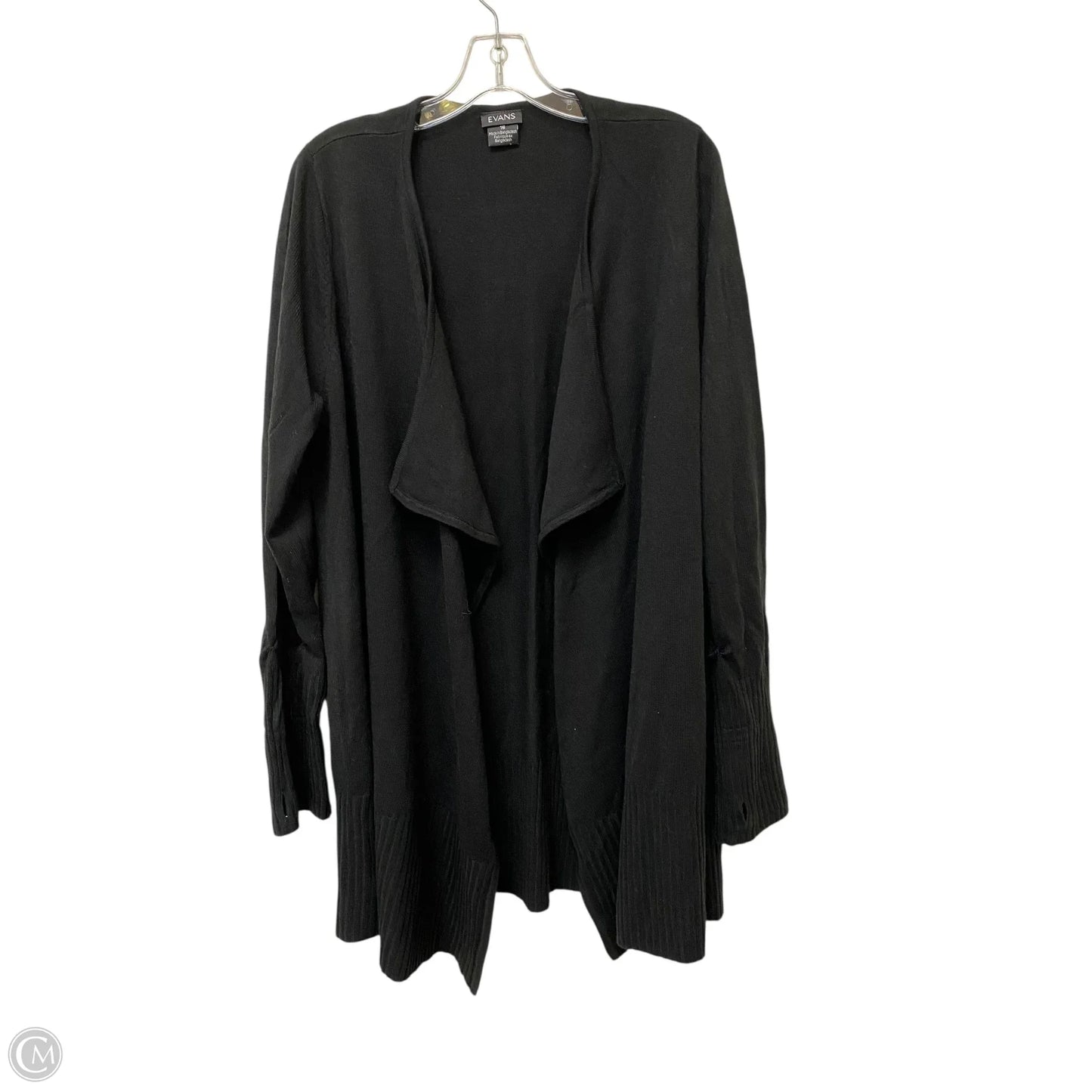 Cardigan By Clothes Mentor In Black, Size: 16