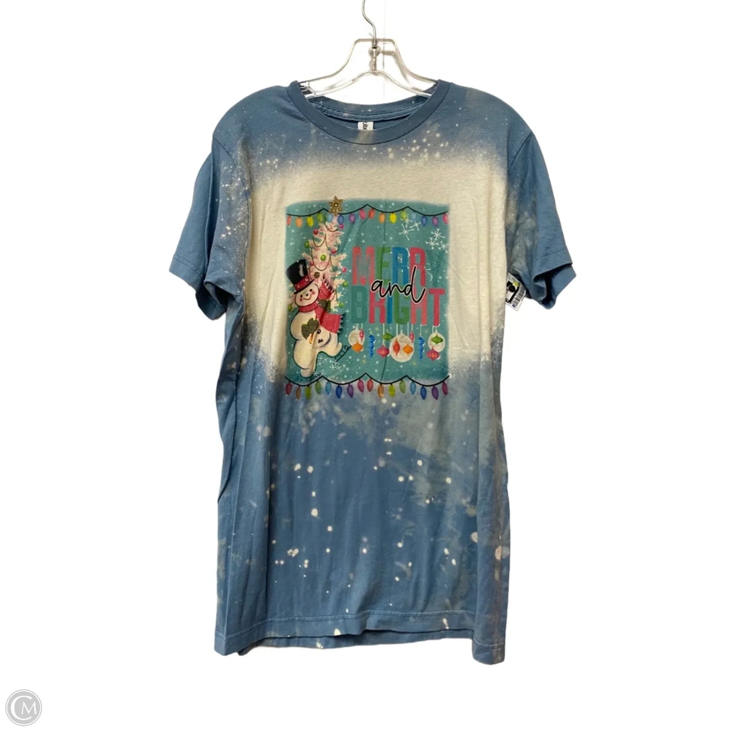 Top Short Sleeve By Tultex In Blue, Size: M