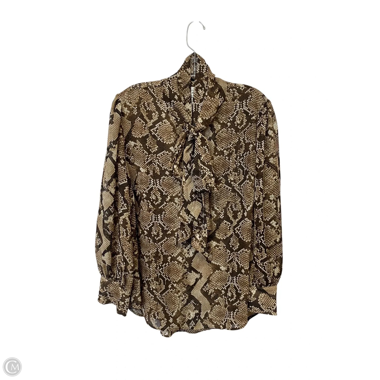 Top Long Sleeve By Target In Snakeskin Print, Size: 1x