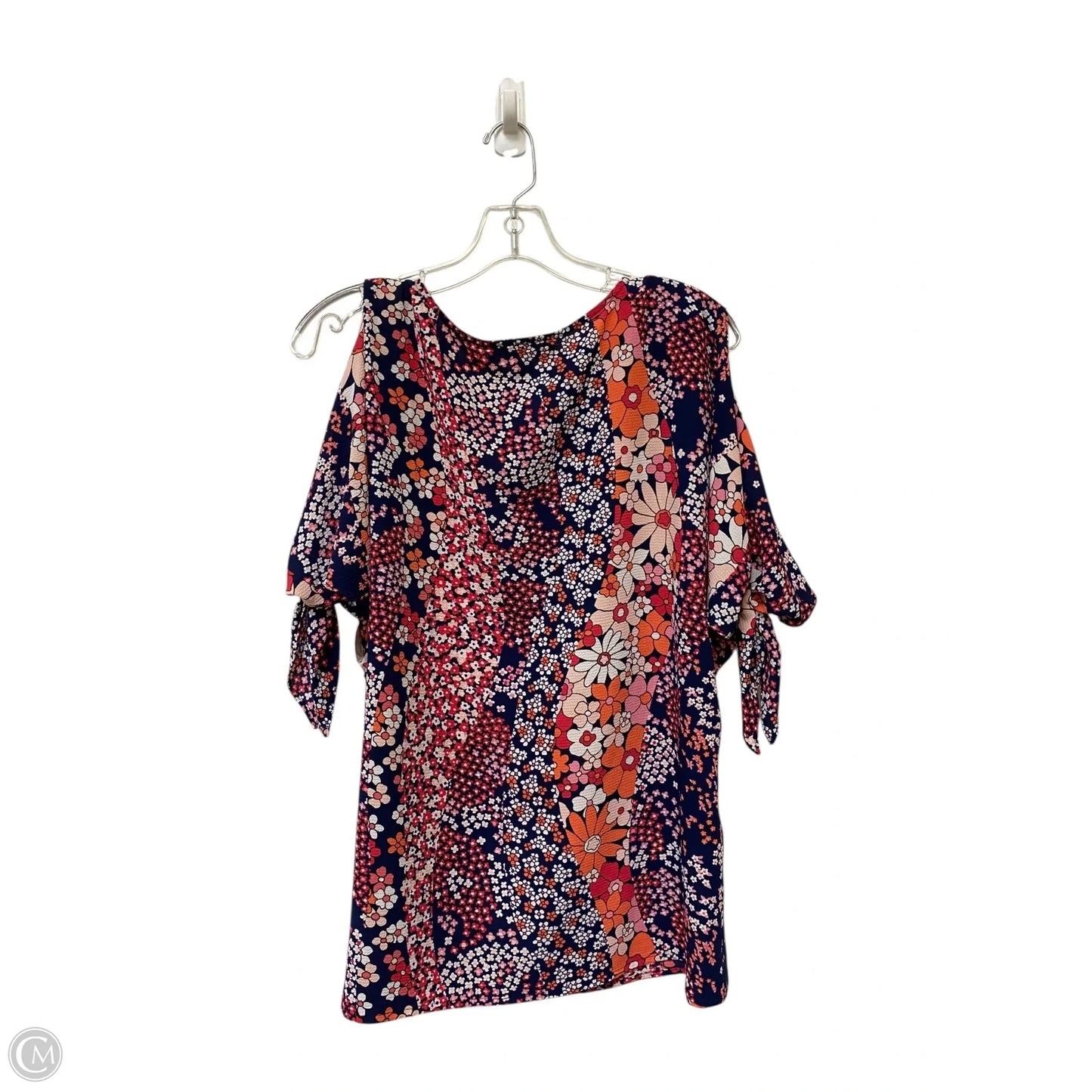 Top Long Sleeve By Michael By Michael Kors In Floral Print, Size: 1x