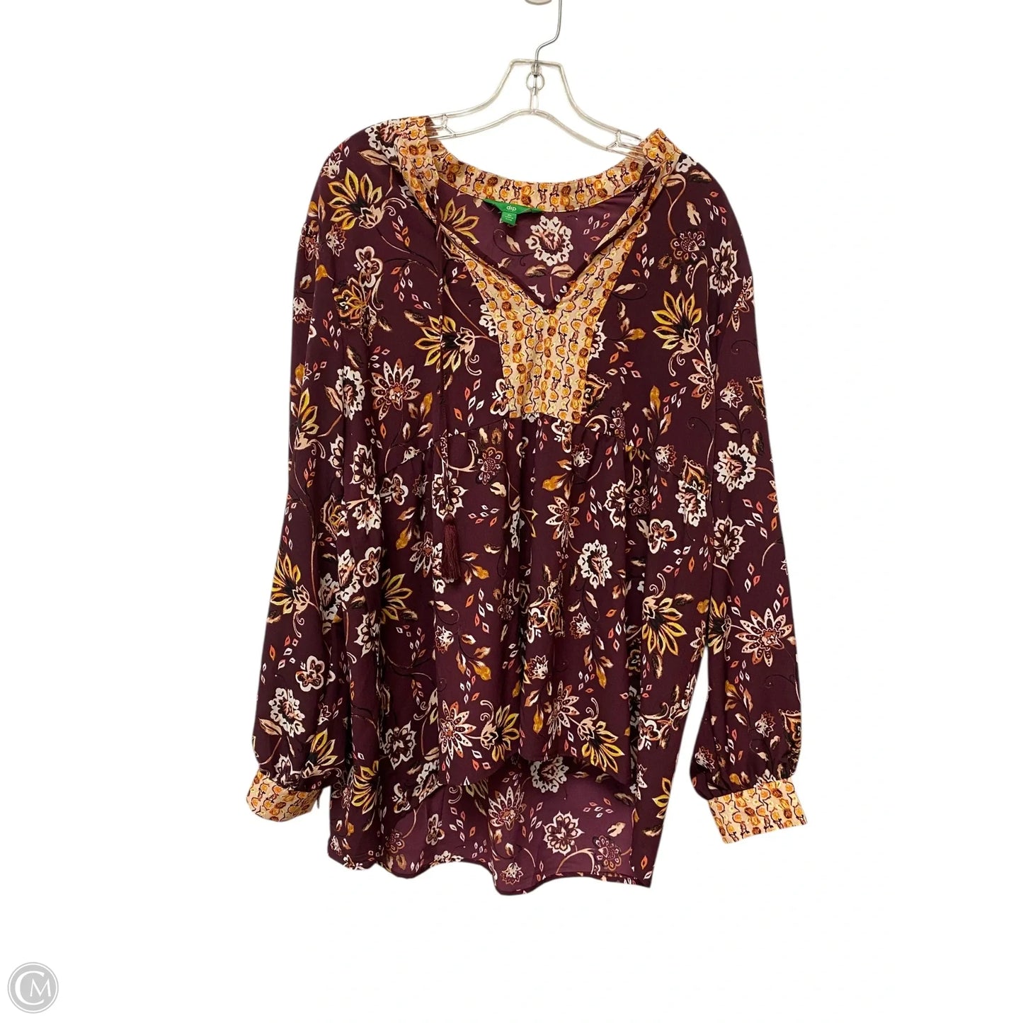 Top Long Sleeve By Dip In Beige, Size: Xl