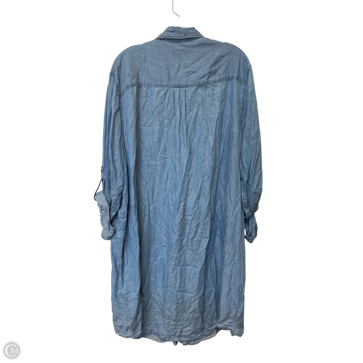 Dress Casual Midi By Ava & Viv In Blue Denim, Size: 3x