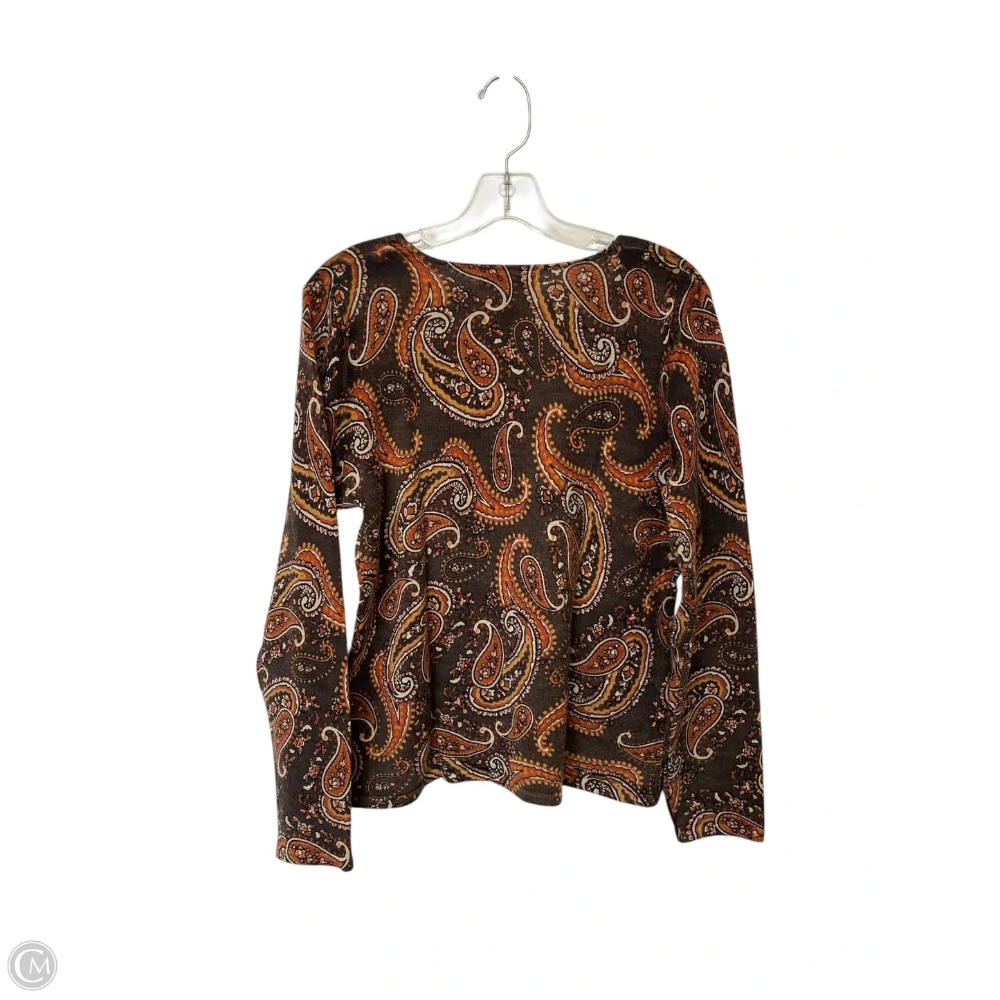 Cardigan By Clothes Mentor In Brown, Size: L