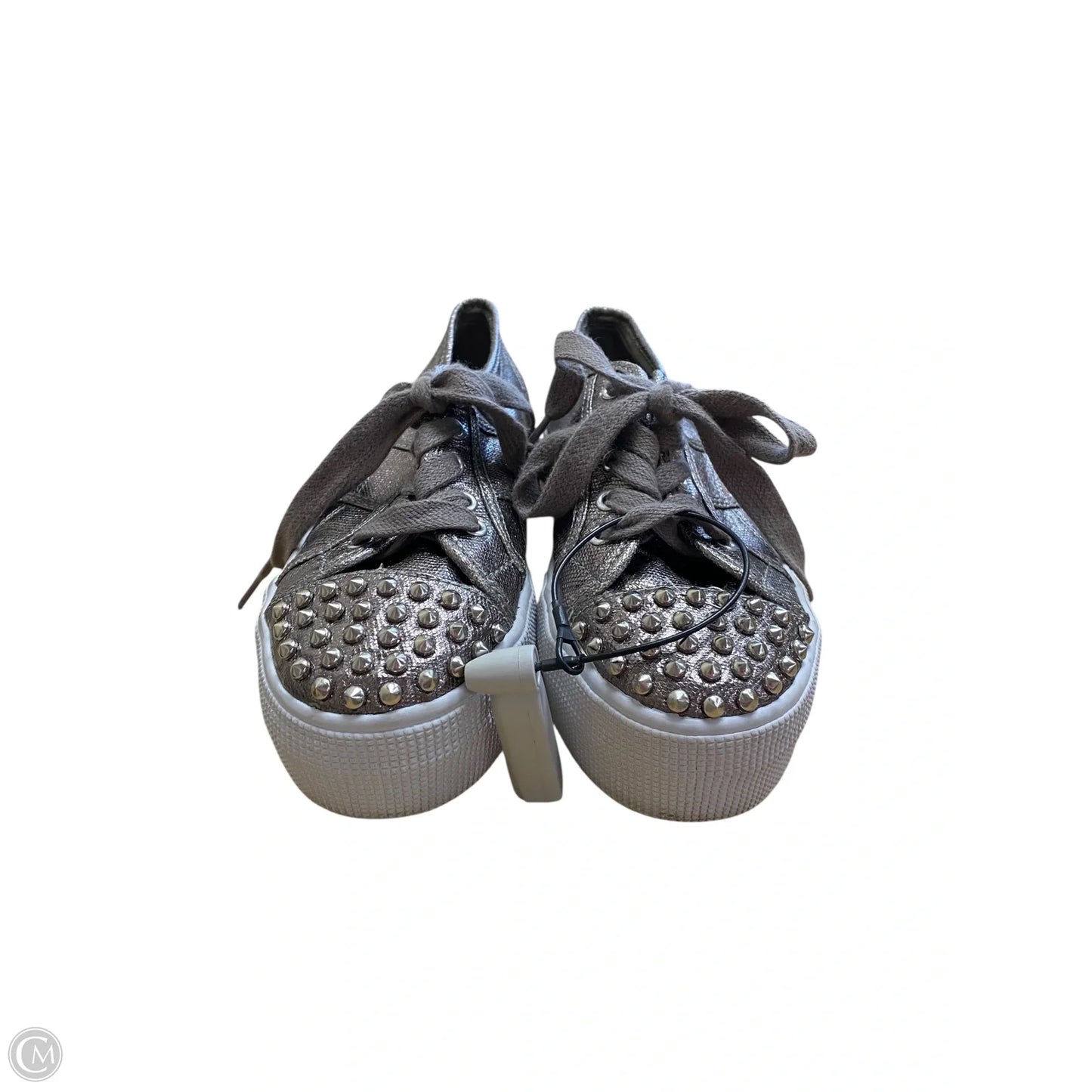 Shoes Sneakers By Steve Madden In Silver, Size: 6