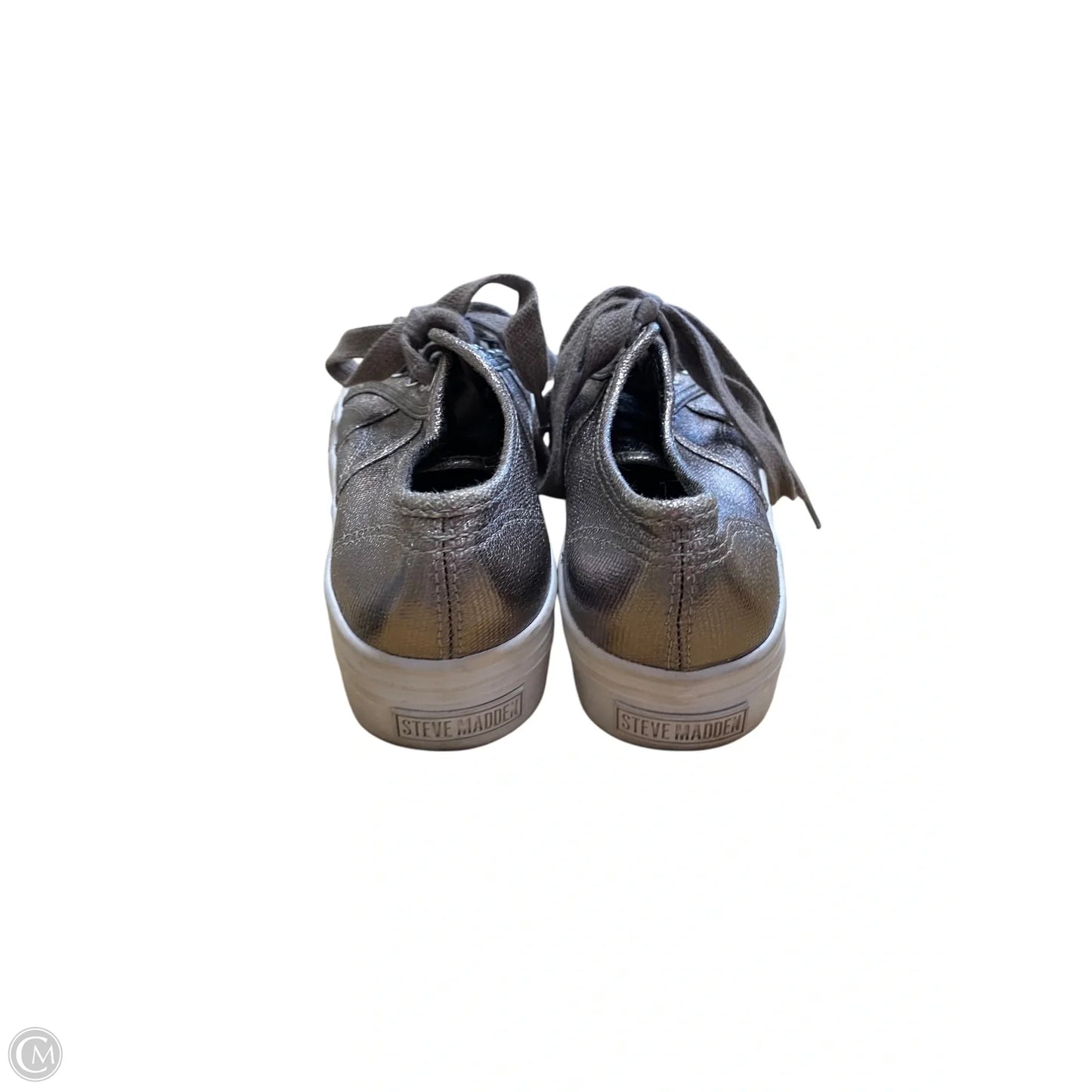 Shoes Sneakers By Steve Madden In Silver, Size: 6