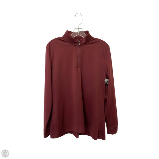Athletic Top Long Sleeve Collar By Gym Shark In Maroon, Size: Xl